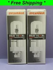 Lot 2 SYLVANIA DULUX T/E Compact Fluorescent Light Bulb 26W 20881 835 4-Prong