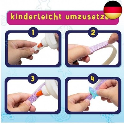 Bastelset Haarreifen Für Mädchen – Mit Diamantmalerei, Einhorn & Schmetterling, 77-teilig, Ab 6 Jahren