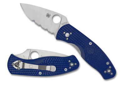 Spyderco Persistence Lightweight Knife C136PSBL 2.75'' ComboEdge S35VN Blade Blue