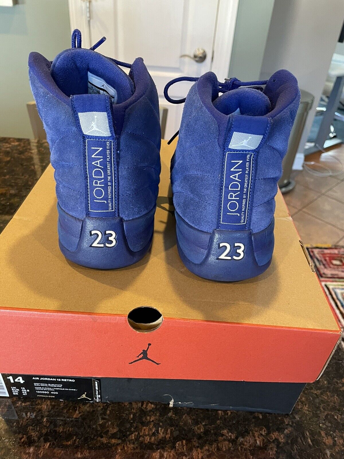 Size 14 Jordan 12 Retro Deep Royal 16 For Sale Online Ebay