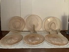 Federal Glass DIANA Pink Depression ~ 6~ 9.25” Dinner Plates~Very Good Condition