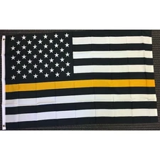 3x5 Thin Gold Line American USA Flag Dispatchers Dispatch Communications Officer