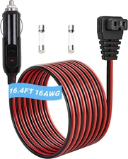 16.4 FT DC Power Cord Cable 12V/24V for Car Fridge Car Refrigerator Freezer Comp