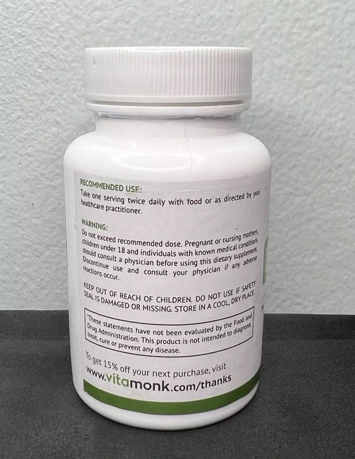 VitaMonk Curcumin Meriva Turmeric Boswellia Ginger Root Support