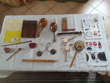 Lot de 10 Instruments de musique de pays lointains (Amérique, Asie, Afrique) 