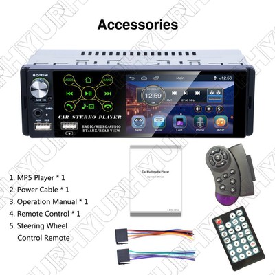 Car Receiver 4.1''Touch screen Bluetooth RMVB/MP5/Radio Player AM FM Radio RDS