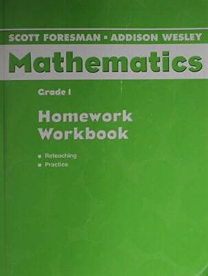 SCOTT FORESMAN ADDISON WESLEY MATH 2004 HOMEWORK WORKBOOK GRADE 1 - GOOD