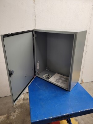 Hoffman 338NJ CSD2420 HC Hinged Lid Weathertight Mild Steel Enclosure 24x20x10''