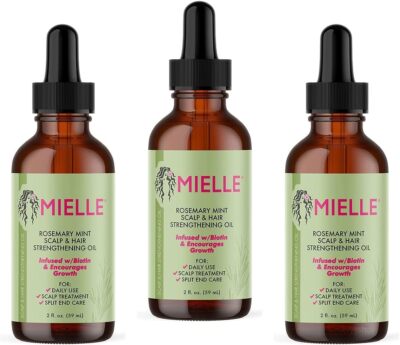 Mielle Rosmarin Minze stärkendes Shampoo, Öl, Maske, Kopfhaut & Rand