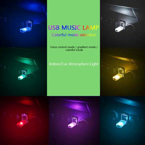 Clé USB RGB DEL voiture veilleuse PC ordinateur portable lumière lumière éclairage 5V - Photo 9/17