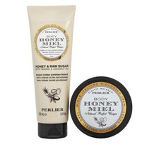 Perlier Honey Raw Sugar 2-piece Gift-Set with Bath Cream Melt-In Body Butter
