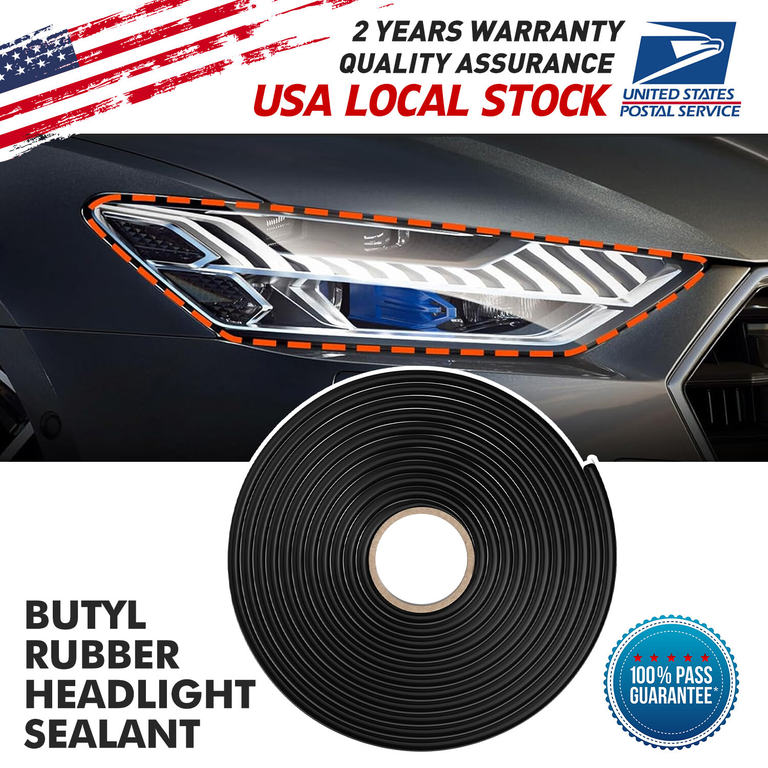 Butyl Rubber Tape 4m Waterproof Seal for Car RV Marine Windows Doors