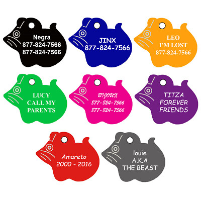 Mouse Label. Tags Mouse Shape Pet ID Tags, Dog Tags, Cat Tags, Pet Tags (PREMIUM ALUMINUM ...