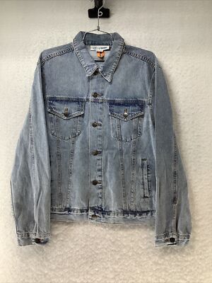 L7 Designs Blue Denim Button Front Jean Jacket Size L **Check Price Before List