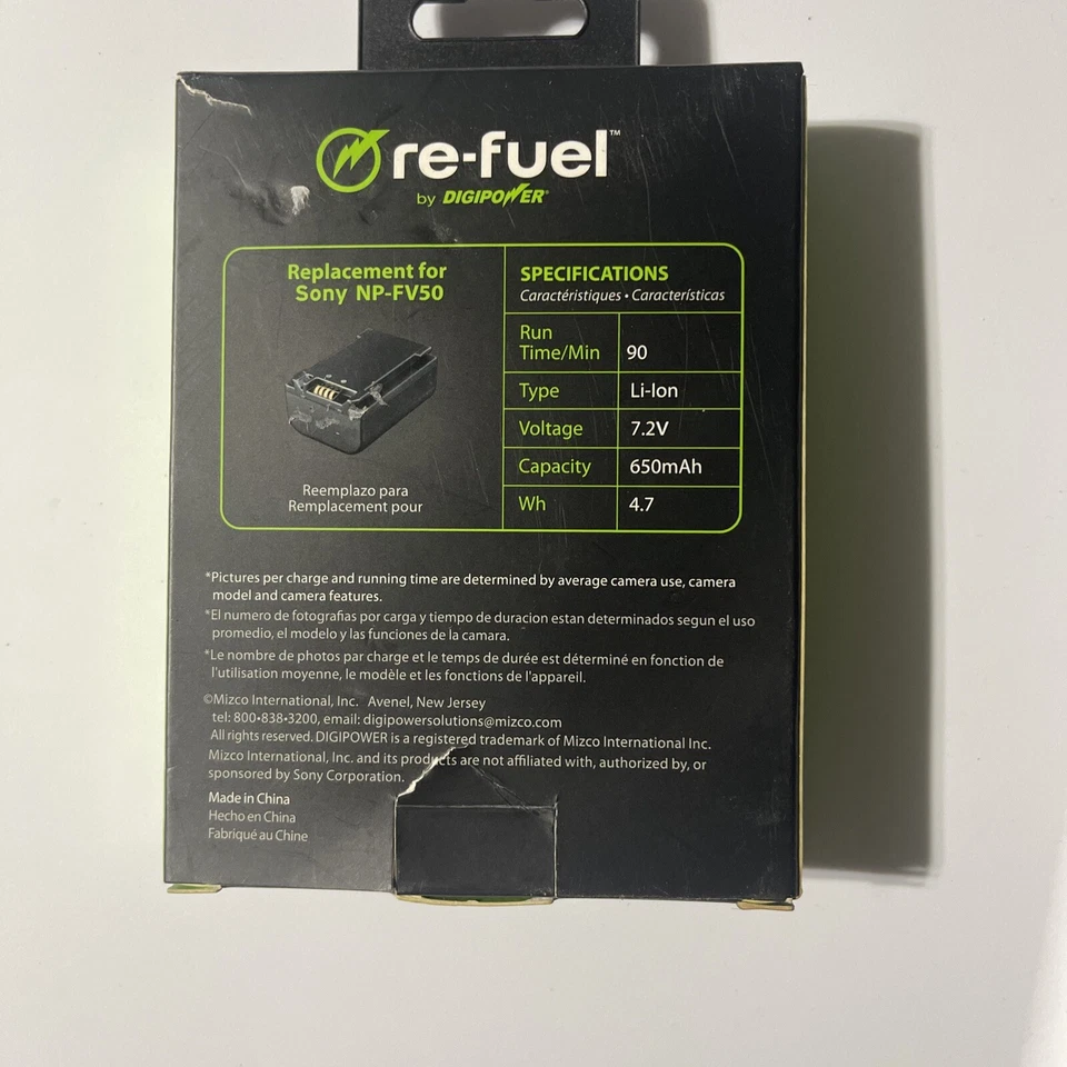 Batería recargable para videocámara Sony NP-FV50 |RB3 Foto 2 de 3