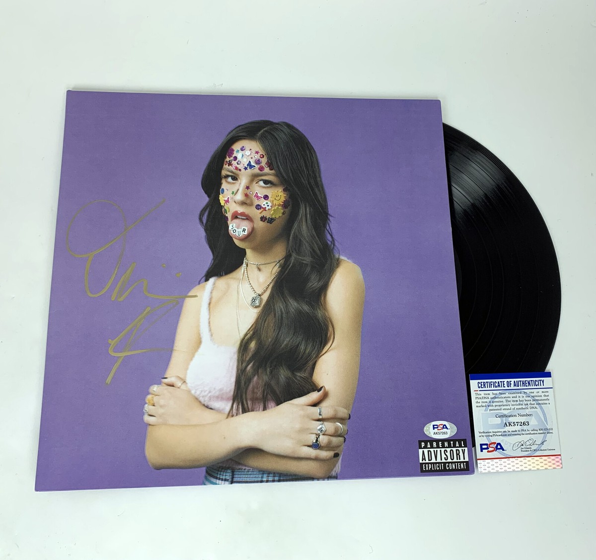 Olivia Rodrigo Good For U Signed Autograph Sour Vinyl Record Album