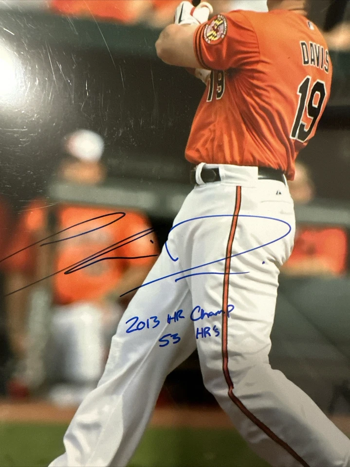 Foto firmada por Chris Davis 8x10 autógrafo de los Orioles de Baltimore Insc 2013 HR Champ 53 Foto 2 de 4