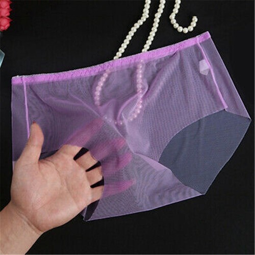 Women See Through Mesh Panties Sheer Briefs Knickers Lingerie Sexy Underwear - Picture 3 of 17