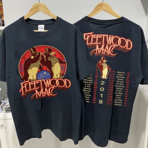 Fleetwood Mac Tシャツ XL 100%コットン Fleetwood Mac Shirt, Fleetwood Mac In Concert 2018 T-Shirt S