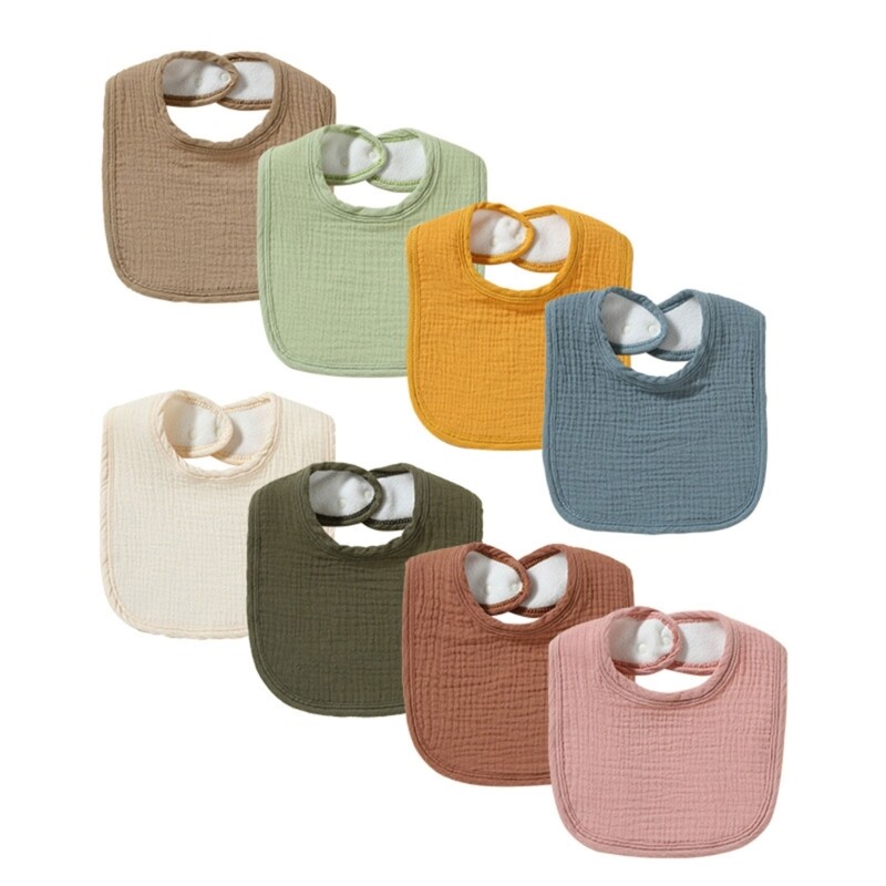 Muslin Baby Bibs Cotton Drool Bandana Bibs Newborn Bibs Adjustable Baby