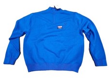 Chaps Coolmax Bright Blue 1/4 Zip Pullover Sweatshirt Mens Size 2XL NEW