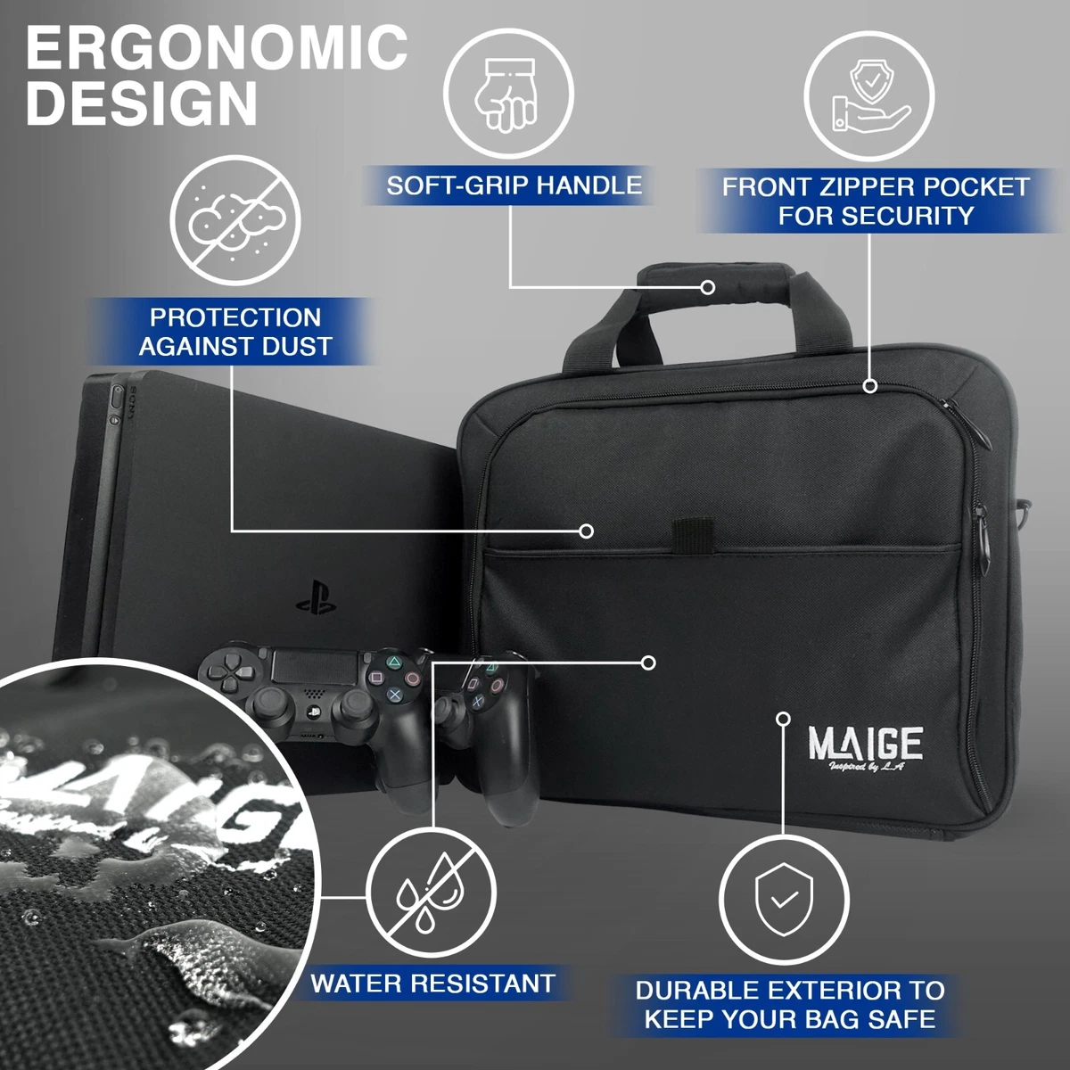 Portable Playstation 4 Travel Bag Fits All PS4 and PS3 Models eBay