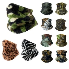 Warmer Camo Neck Gaiter Winter Polar Fleece Face Mask Camo Ski Face Cover Scarfs