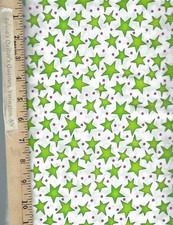 Green Stars - 1706-369 100 Cotton FABRIC priced by the Yard