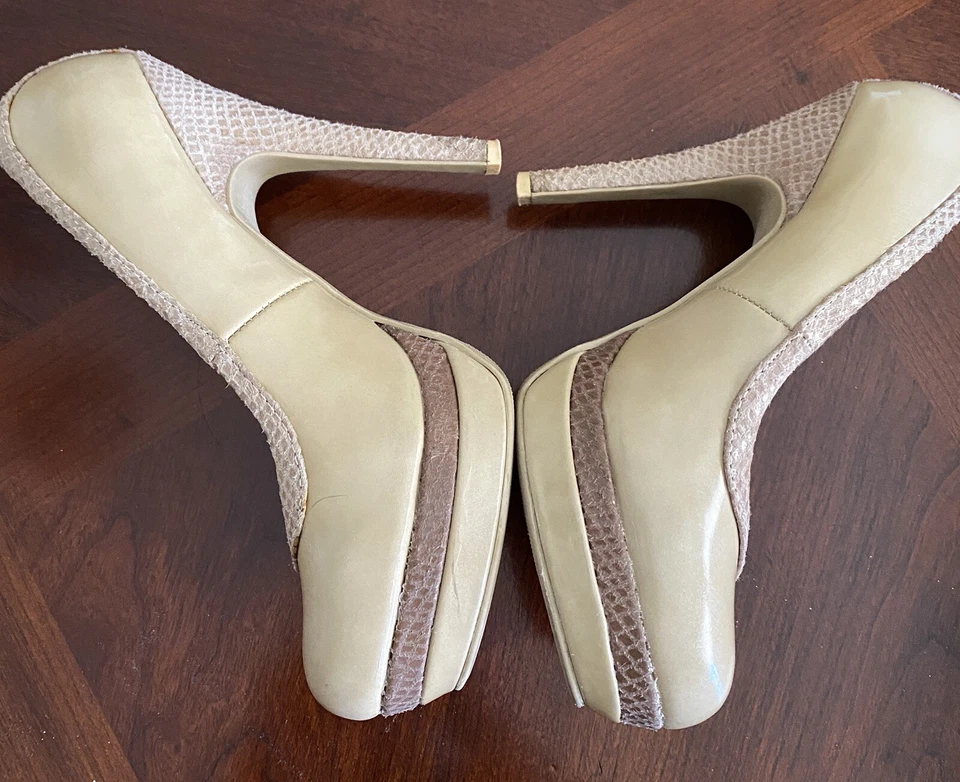 Zapatos de tacón de aguja Baby Phat Chance charol serpiente plataforma para mujer 7M Foto 3 de 4