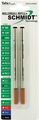 Schmidt 5888 Metal Rollerball Pen Pen Refill, 2 Pack, Fine Point, Sealed Packs