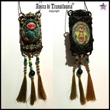 Mythical Creatures Talisman Pendant Magic Amulet Dragon Eyes Egg Cyclops Jewelry