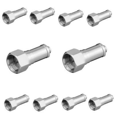 10x F-Abschlusswiderstand DC-entkoppelt 75 Ohm Breite Mutter