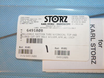 STORZ 649180B Maleable Suction tube 6fr, conical tip
