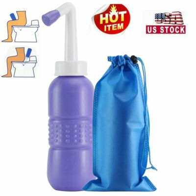 #ad Portable Bidet Handheld Travel Personal Toilet Hygiene Spray Water Washer Bottle $8.36
