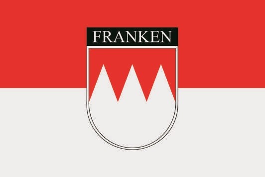 Tischflagge Oberfranken - 10x15cm Fahne Mit Schwarzem Sockel