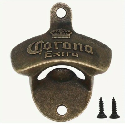 Vintage Metall CORONA Extra Bier Flaschenöffner Wandmontage Tonic, Man Cave Bar