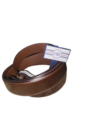 Brown Belt Hb Big + Tall | Harbor Bay Double Loop Leather Belt | DXL main image 2