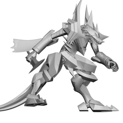 Unpainted Digimon Cres Garurumon GK Resin GARAGE KIT FIGURES In Stock NEW