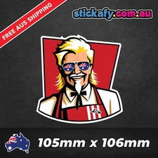 Bogan Colonel KFC Sticker Funny Laptop Car Window Bumper Ute Decal
