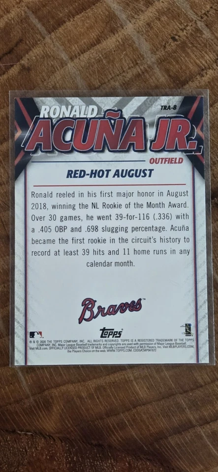 2020 Topps Update Series - Target Ronald Acuna Jr. Highlights Ronald Acuña... - Image 2 of 2