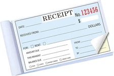 2 Packs Receipt Book with Carbon Copies,Receipt Book for Small Business,2-Part C