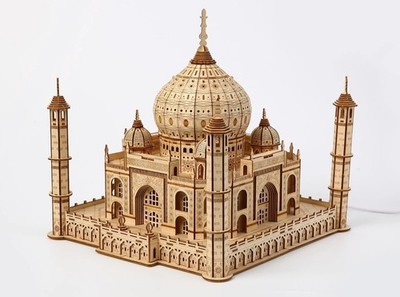 Wooden Castle Model Kit   DIY 3D Puzzle Palace Mosque Architecture Gift Jigsaw