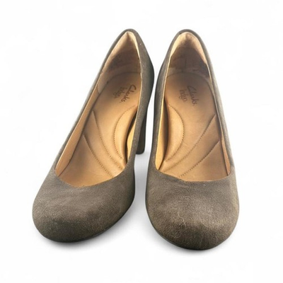 #ad Clarks Indigo Women#x27;s brown Suede Pumps size 9 sku 319 V09 $45.00