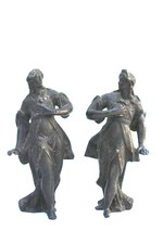 Bronzen, ein Paar, wohl Frankreich, 17.Jahrhundert