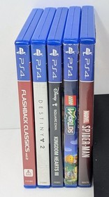 Playstation 4 PS4 500MB Black Console Bundle w/ 5 Games - Spider-Man- Tested!