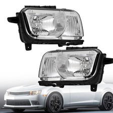 Chrome Headlights for Ca-maro 2010-2013 Halogen RH LH