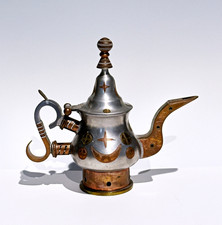 African Tuareg Tea Pot With Hand Crafted Metals Timbuktu Mali Unique Vintage