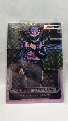 2025 Topps Chrome On The Move Gold Checker F1 Franco Colapinto /50 #187