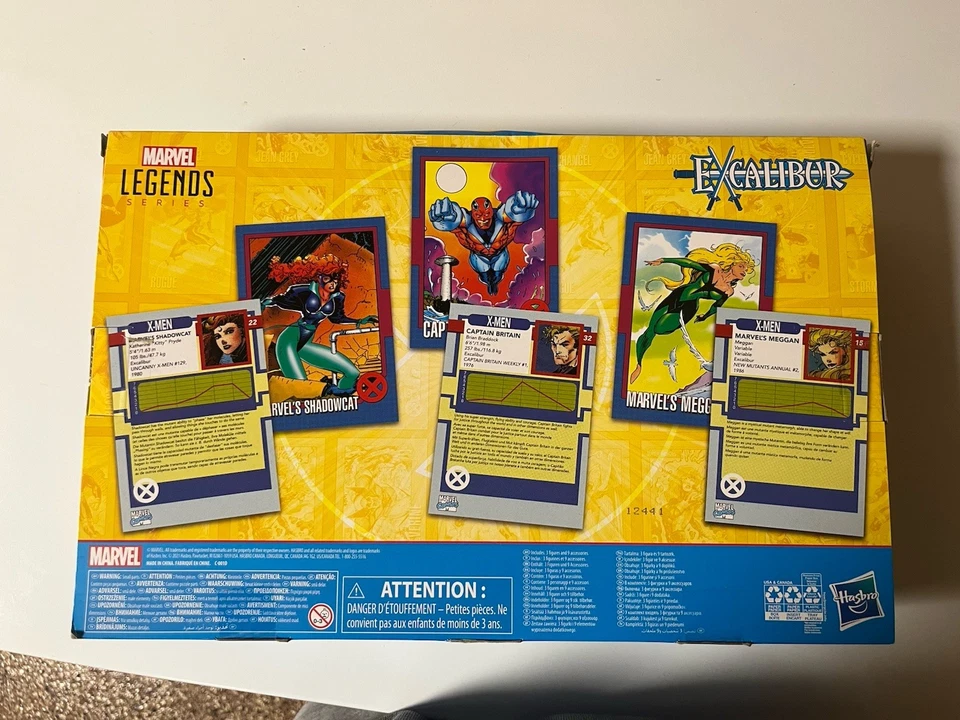 Marvel Legends Excalibur Paquete de 3 Meggan, Capitán Gran Bretaña, Shadowcat. Foto 2 de 2