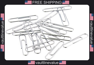 Amazon Basics No. 1 Silver Office Paper Clips Smooth 1000 Count (10 Pack of 100)